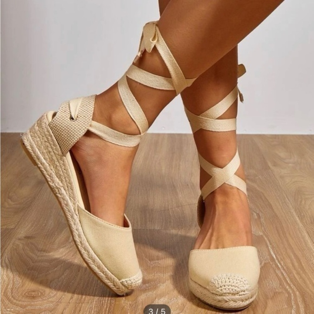 Espadrille wedge  sandals. Sz. 36.